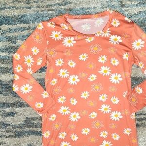Real Essentials Daisy Flowers Nightgown szMed EUC
